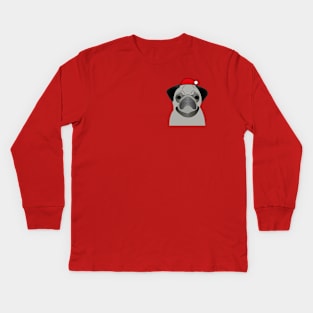 Christmas pug Kids Long Sleeve T-Shirt